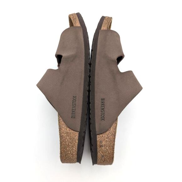 Birkenstock Arizona Birkibuc Double Strap Sandals Kids Mocha Brown Size US3 EU34 - Picture 6 of 11